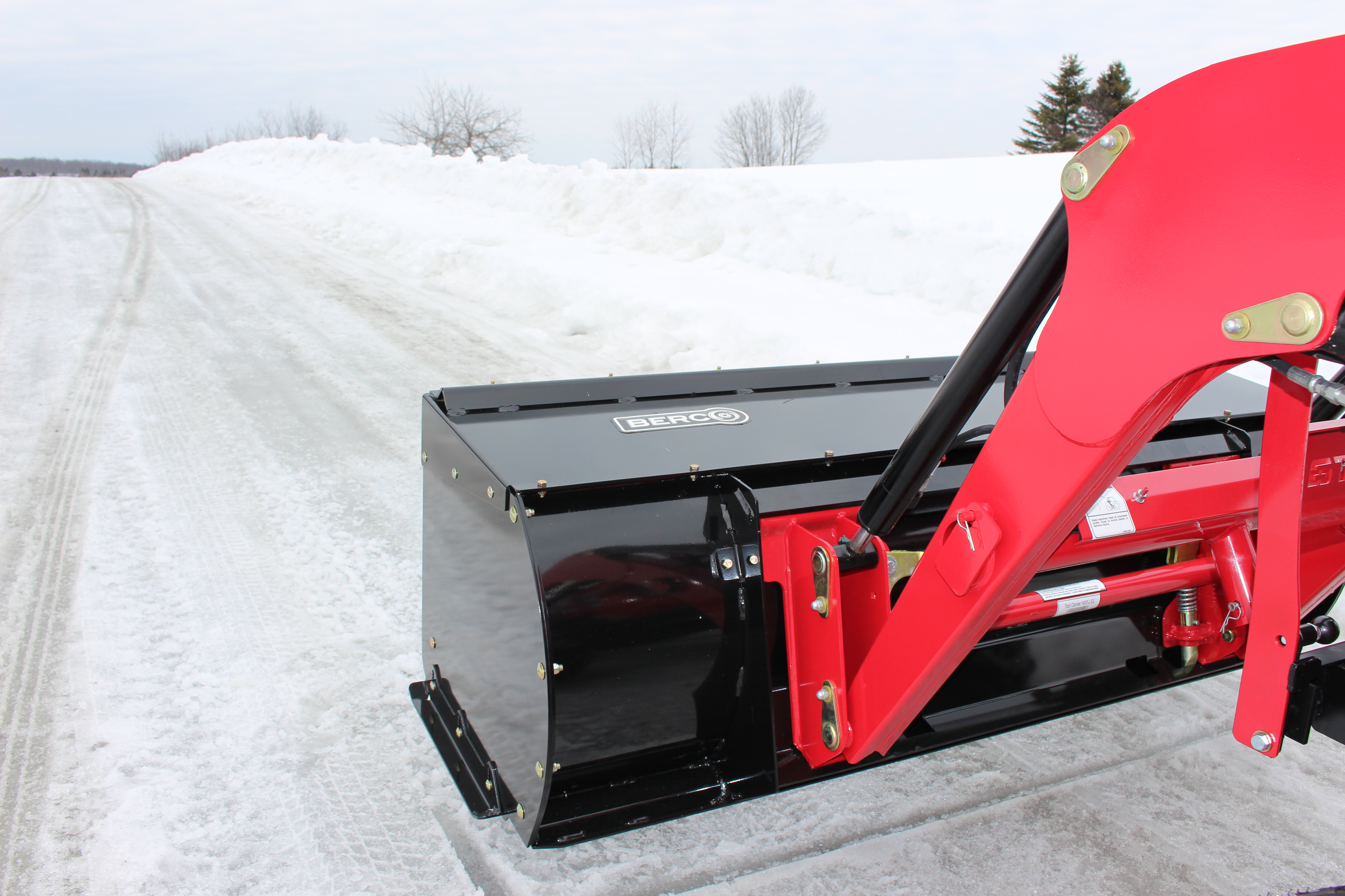 Light Duty Snow Push for tractors equipped with "Skid Steer" style attach